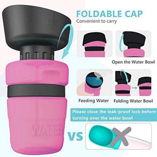 Portable Foldable Dog Water Bottle - Keep Your Pet Hydrated On-The-Go!